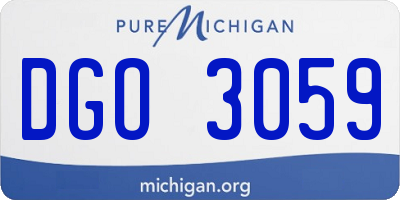 MI license plate DGO3059