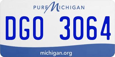 MI license plate DGO3064