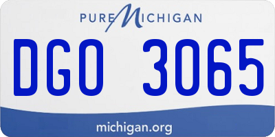 MI license plate DGO3065