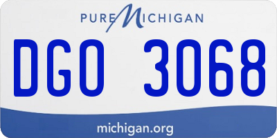 MI license plate DGO3068