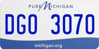 MI license plate DGO3070
