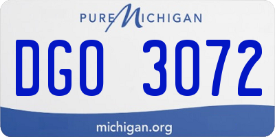 MI license plate DGO3072