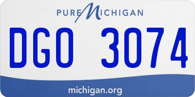 MI license plate DGO3074