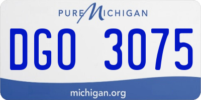 MI license plate DGO3075