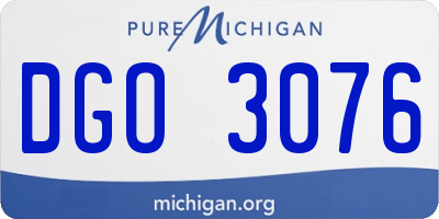 MI license plate DGO3076