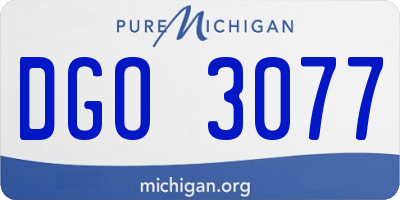 MI license plate DGO3077