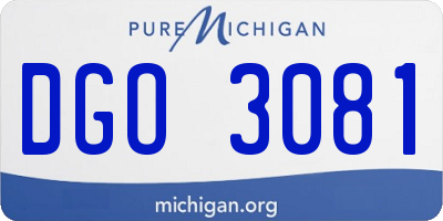 MI license plate DGO3081