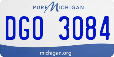MI license plate DGO3084