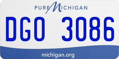 MI license plate DGO3086