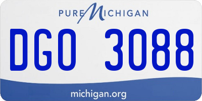 MI license plate DGO3088