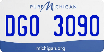 MI license plate DGO3090