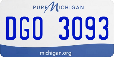 MI license plate DGO3093
