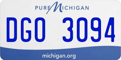 MI license plate DGO3094