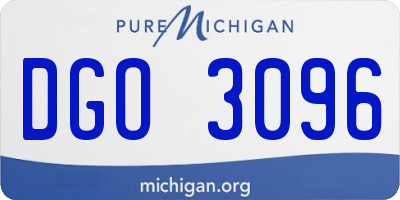MI license plate DGO3096