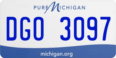 MI license plate DGO3097