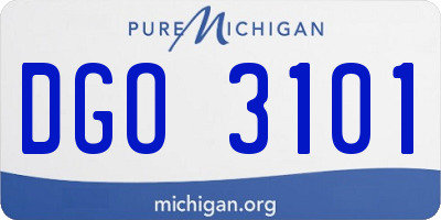 MI license plate DGO3101