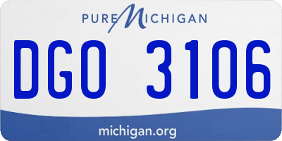 MI license plate DGO3106