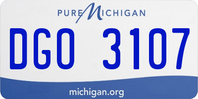 MI license plate DGO3107