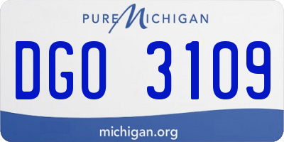 MI license plate DGO3109
