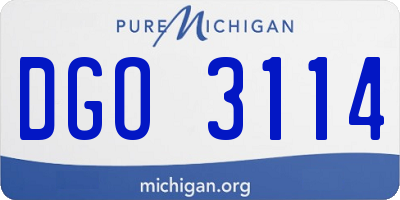 MI license plate DGO3114