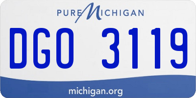 MI license plate DGO3119