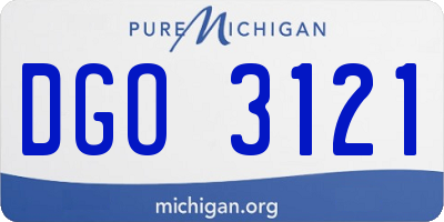 MI license plate DGO3121
