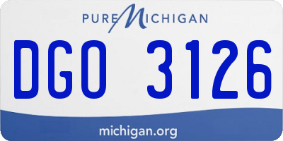 MI license plate DGO3126