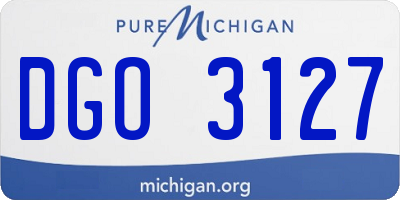 MI license plate DGO3127