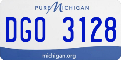 MI license plate DGO3128