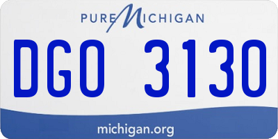 MI license plate DGO3130