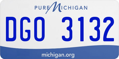 MI license plate DGO3132