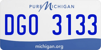 MI license plate DGO3133