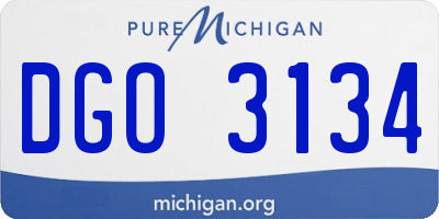 MI license plate DGO3134