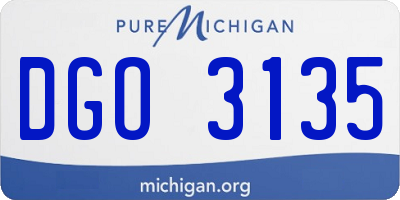 MI license plate DGO3135