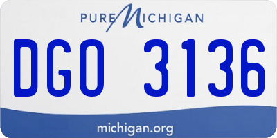 MI license plate DGO3136