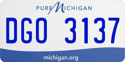 MI license plate DGO3137