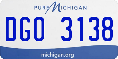 MI license plate DGO3138