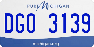 MI license plate DGO3139