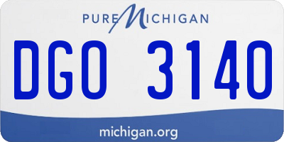 MI license plate DGO3140