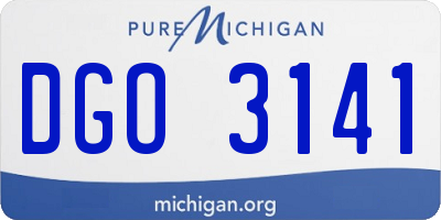 MI license plate DGO3141
