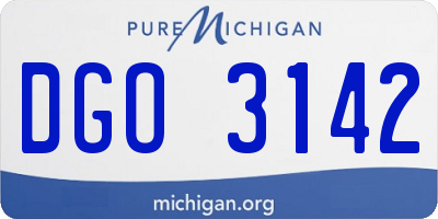 MI license plate DGO3142