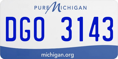 MI license plate DGO3143