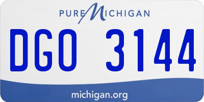MI license plate DGO3144
