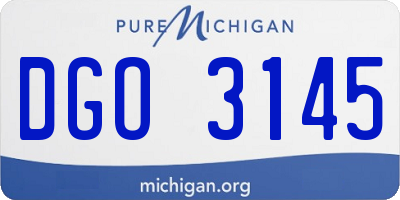 MI license plate DGO3145
