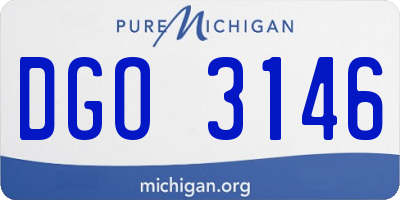 MI license plate DGO3146