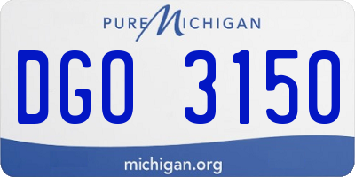 MI license plate DGO3150