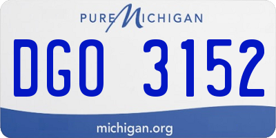 MI license plate DGO3152