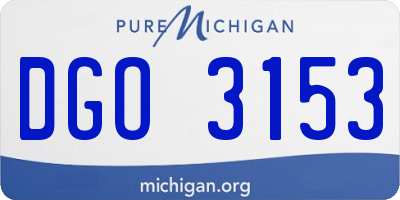 MI license plate DGO3153