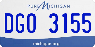 MI license plate DGO3155