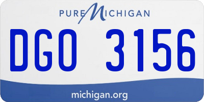MI license plate DGO3156